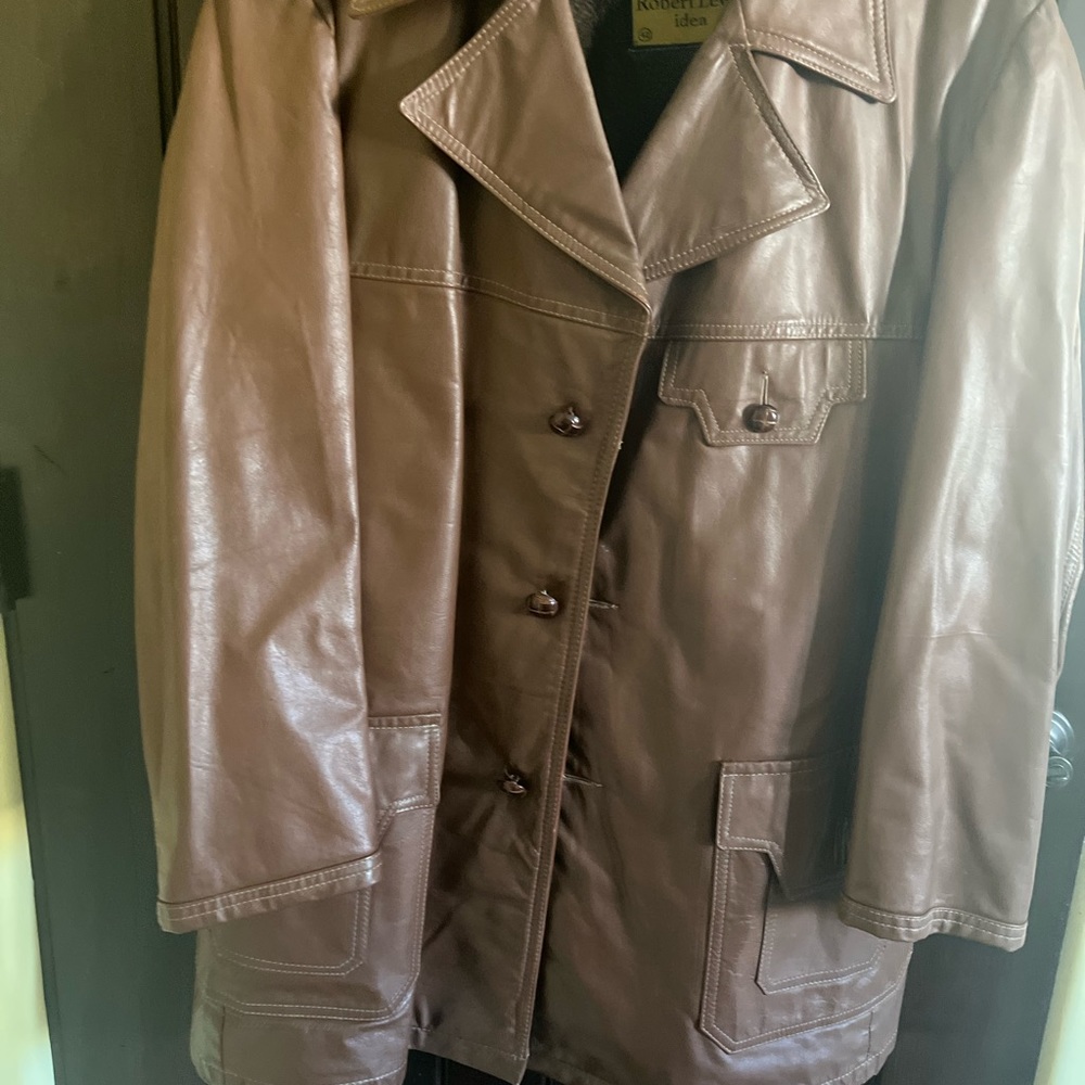 Mens Leather jacket/ - Picture 3 of 4